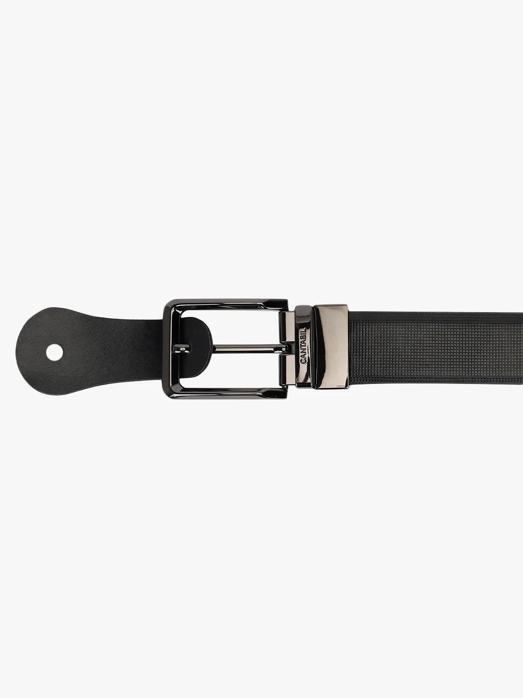 Men's Textured Black Brown Reversible Formal Belt - Image 7