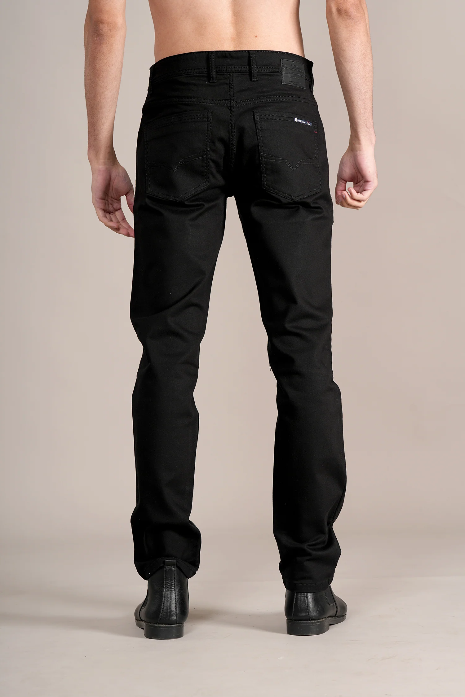 Denim Jeans for Men l Breathable & Soft with Color Fastness Ultra Narrow Fit Cotton Fabric Solid Pattern Button Closure - Image 5