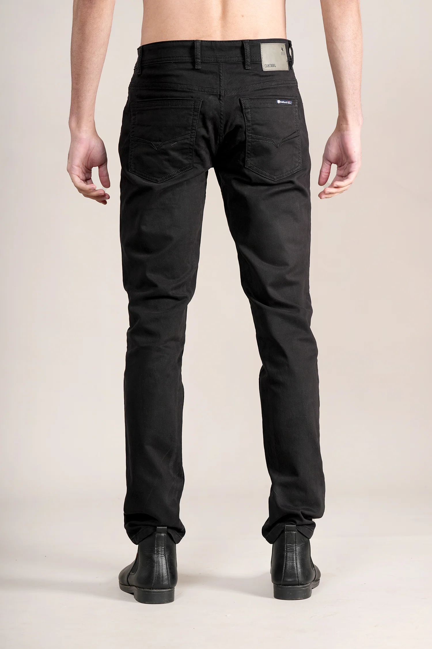 Denim Jeans for Men l Breathable & Soft with Color Fastness Ultra Narrow Fit Cotton Fabric Solid Pattern Button Closure - Image 5
