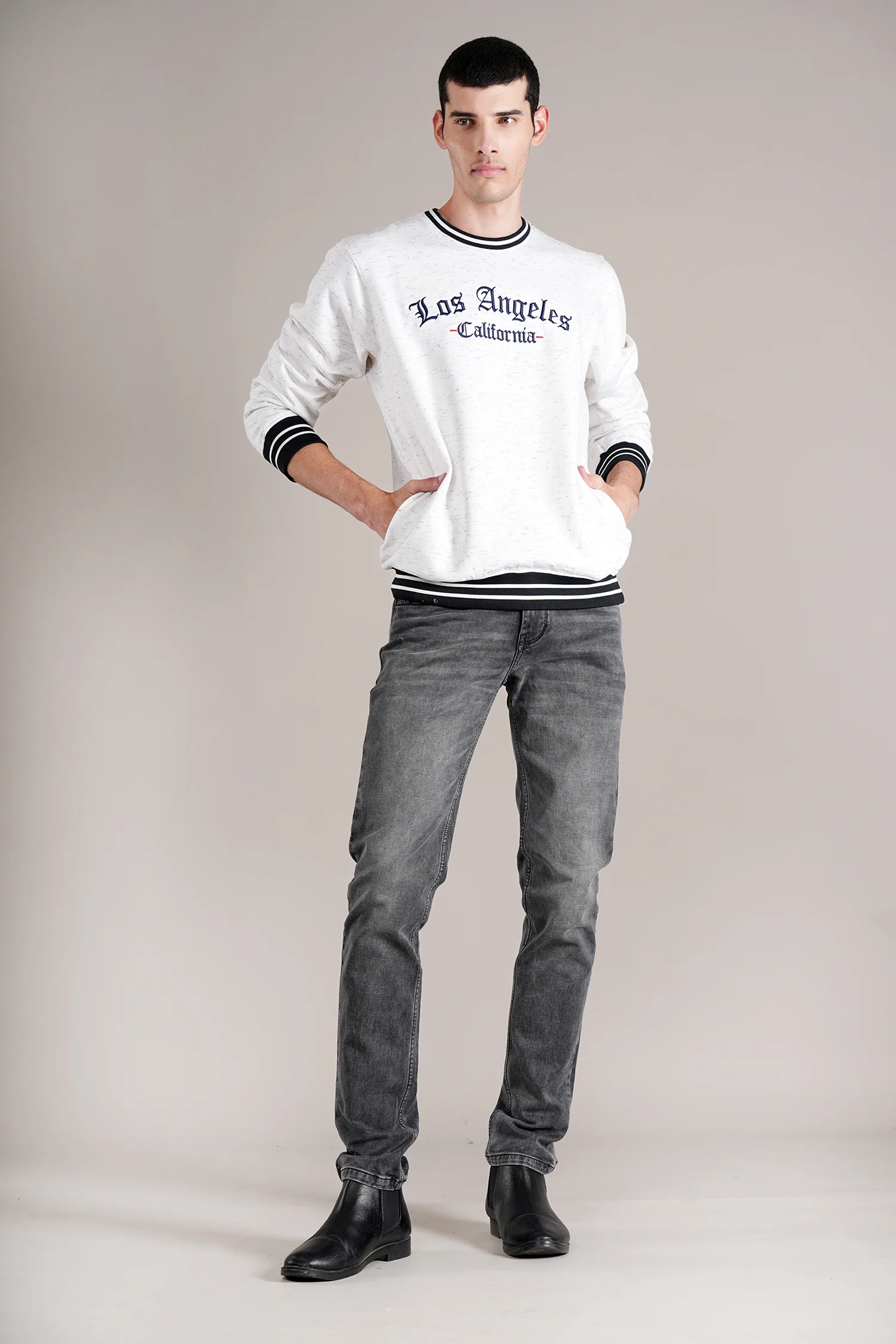 Denim Jeans for Men l Breathable & Soft with Color Fastness Ultra Narrow Fit Cotton Fabric Solid Pattern Button Closure - Image 3