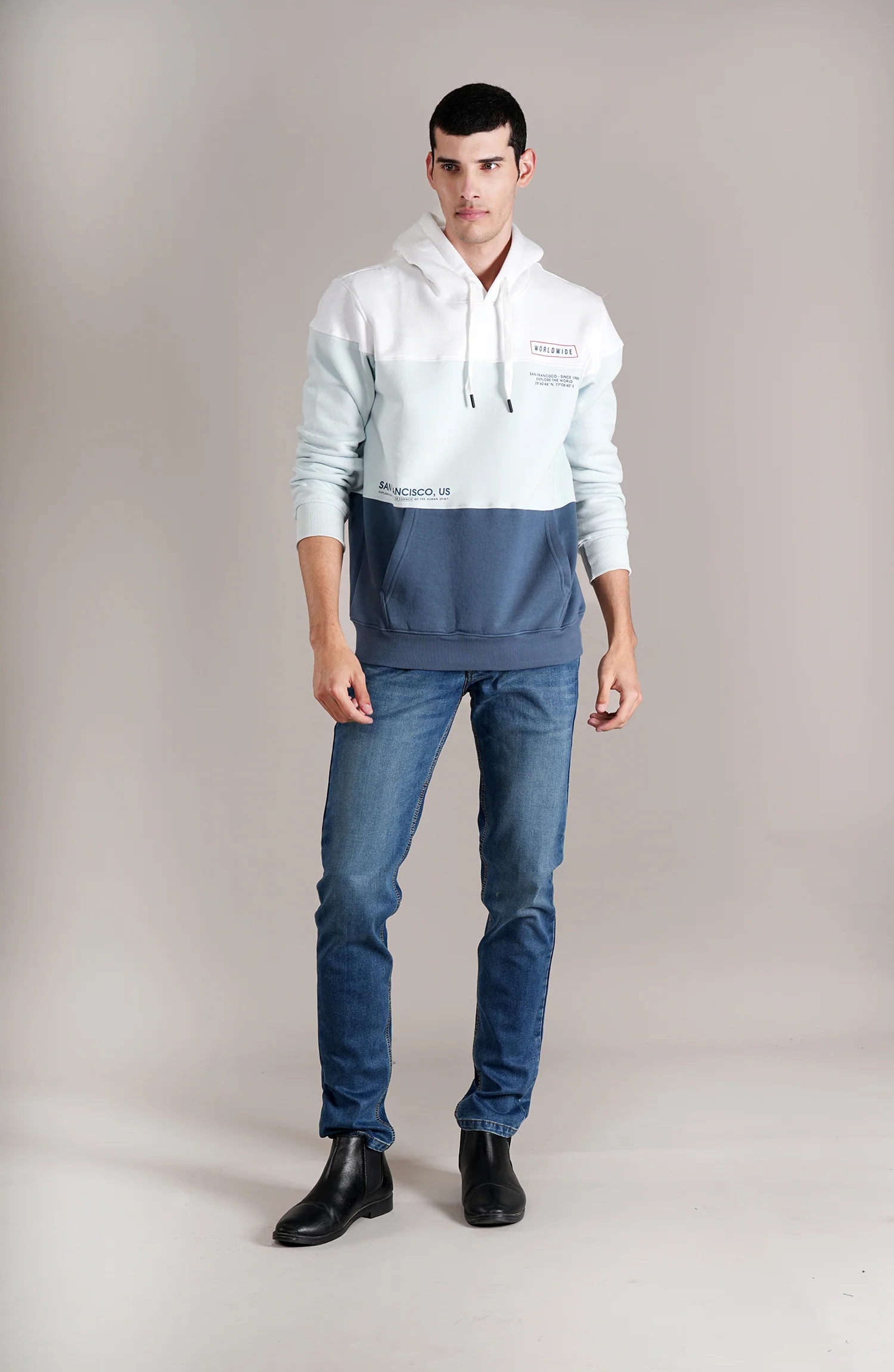Denim Jeans for Men l Breathable & Soft with Color Fastness Narrow Fit Cotton Fabric Solid Pattern Button Closure - Image 2