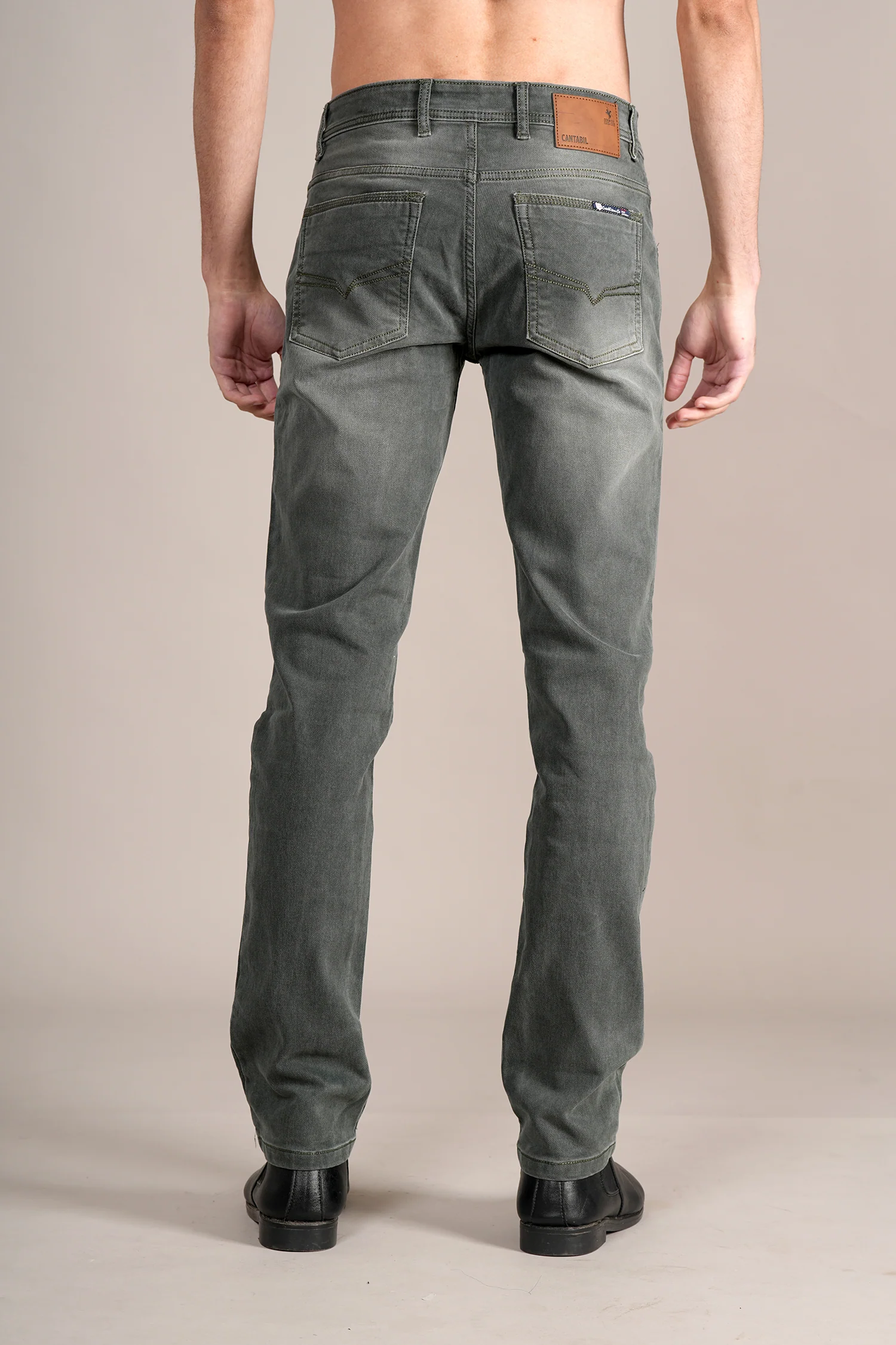 Denim Jeans for Men l Breathable & Soft with Color Fastness Ultra Narrow Fit Cotton Fabric Solid Pattern Button Closure - Image 5