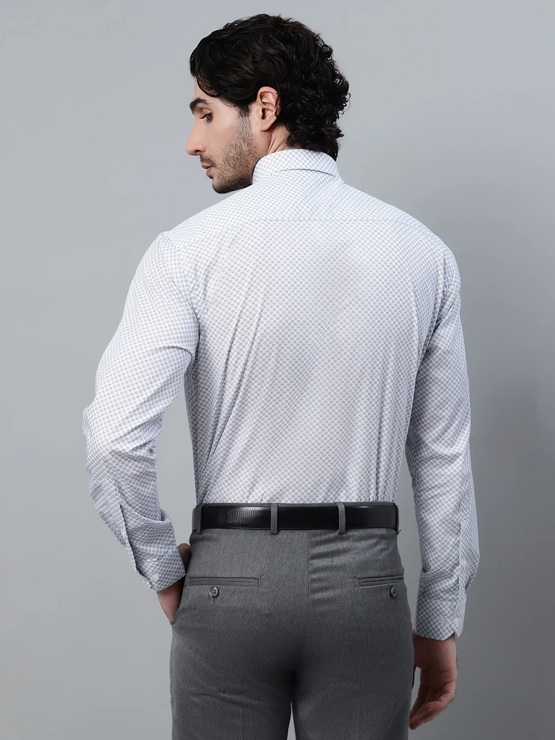 Formal Shirt for Men l Breathable & Soft with Color Fastness Regular Fit Spread Collar Neck Cotton Fabric Printed Pattern - Image 2