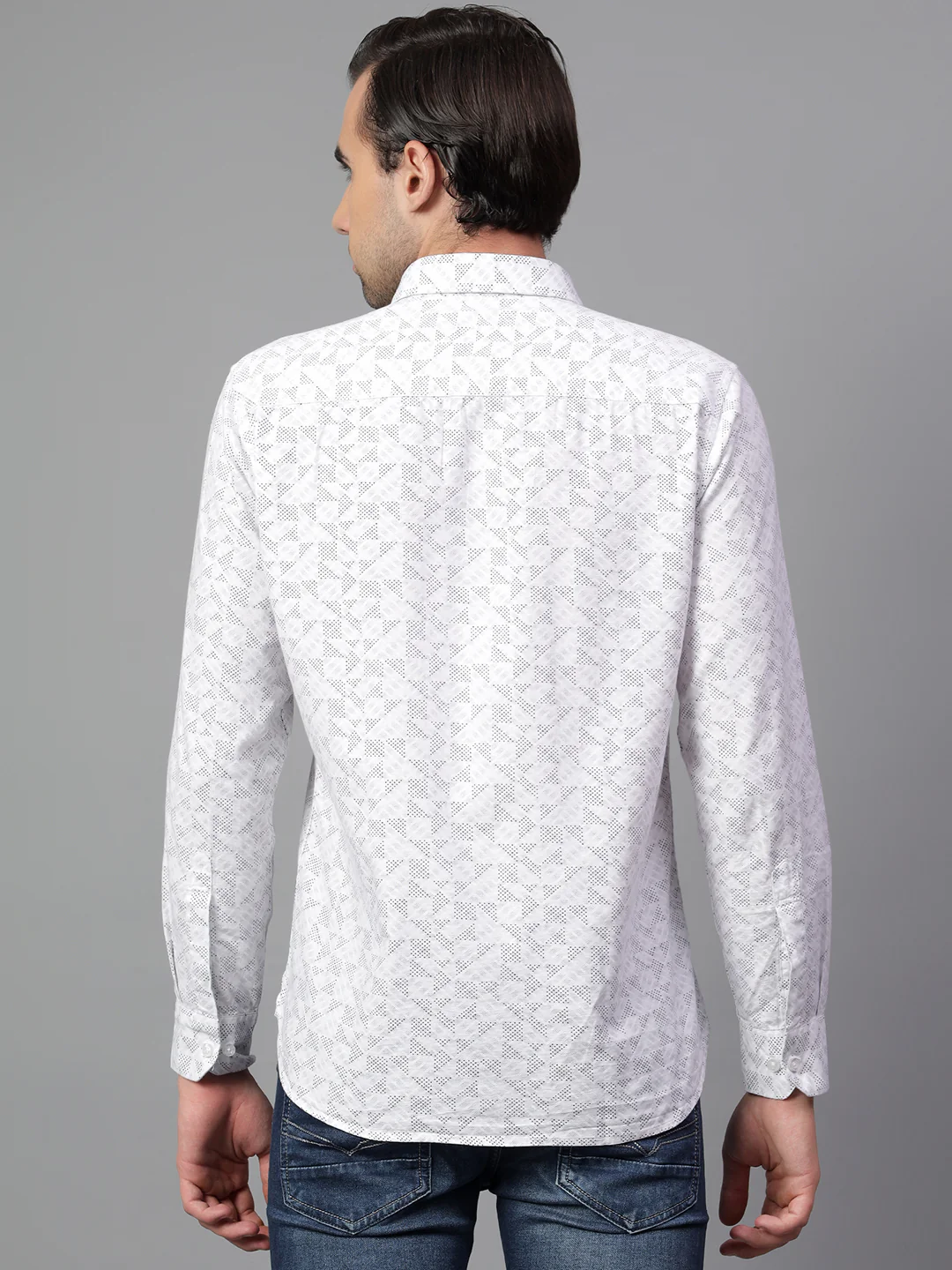 Casual Shirt for Men | Breathable & Soft with Color Fastness Regular Fit Spread Collar Neck Cotton Fabric Printed Pattern - Image 3