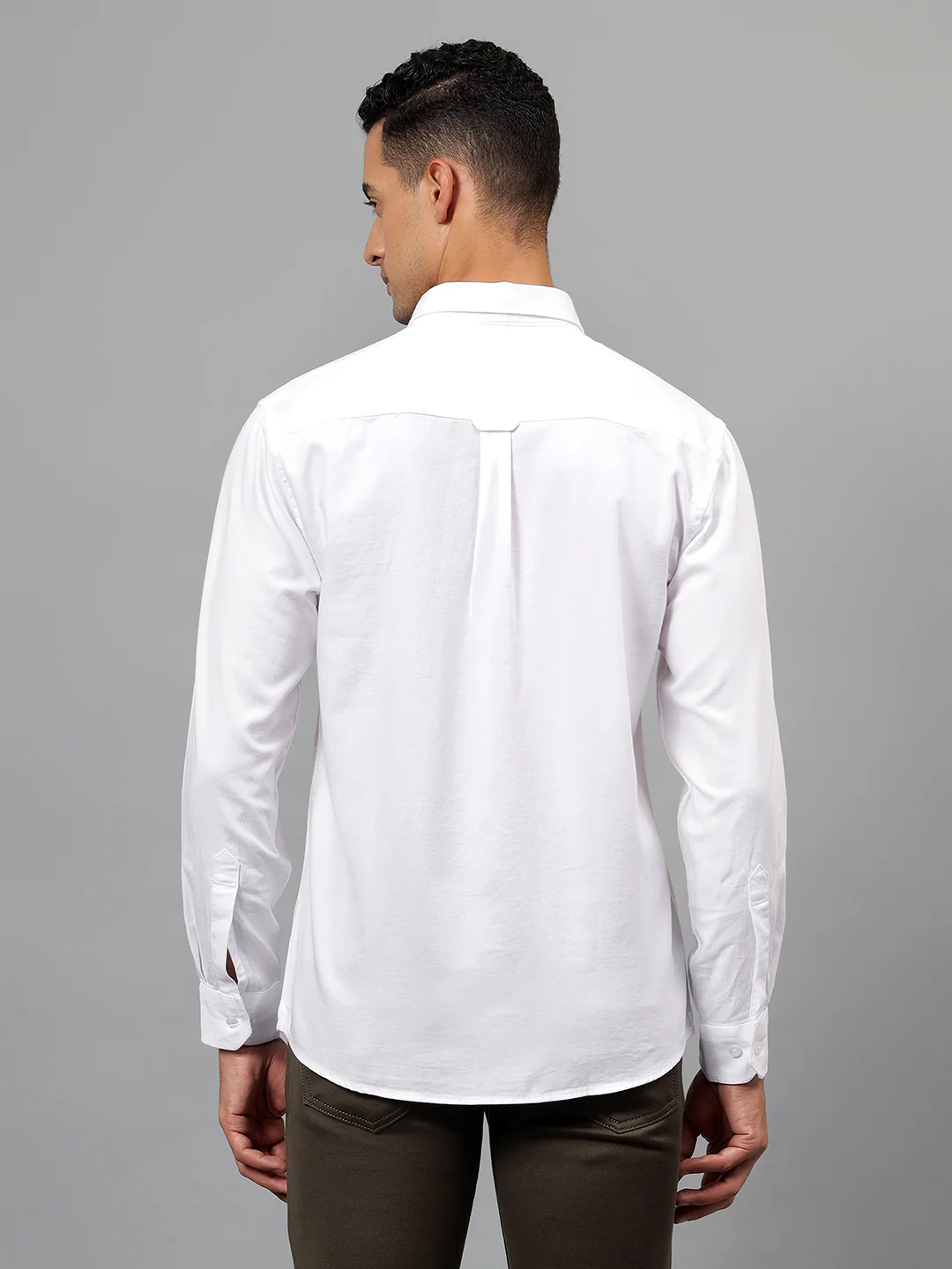 Casual Shirt for Men | Breathable & Soft with Color Fastness Regular Fit Spread Collar Neck Cotton Fabric Self Design Pattern - Image 2