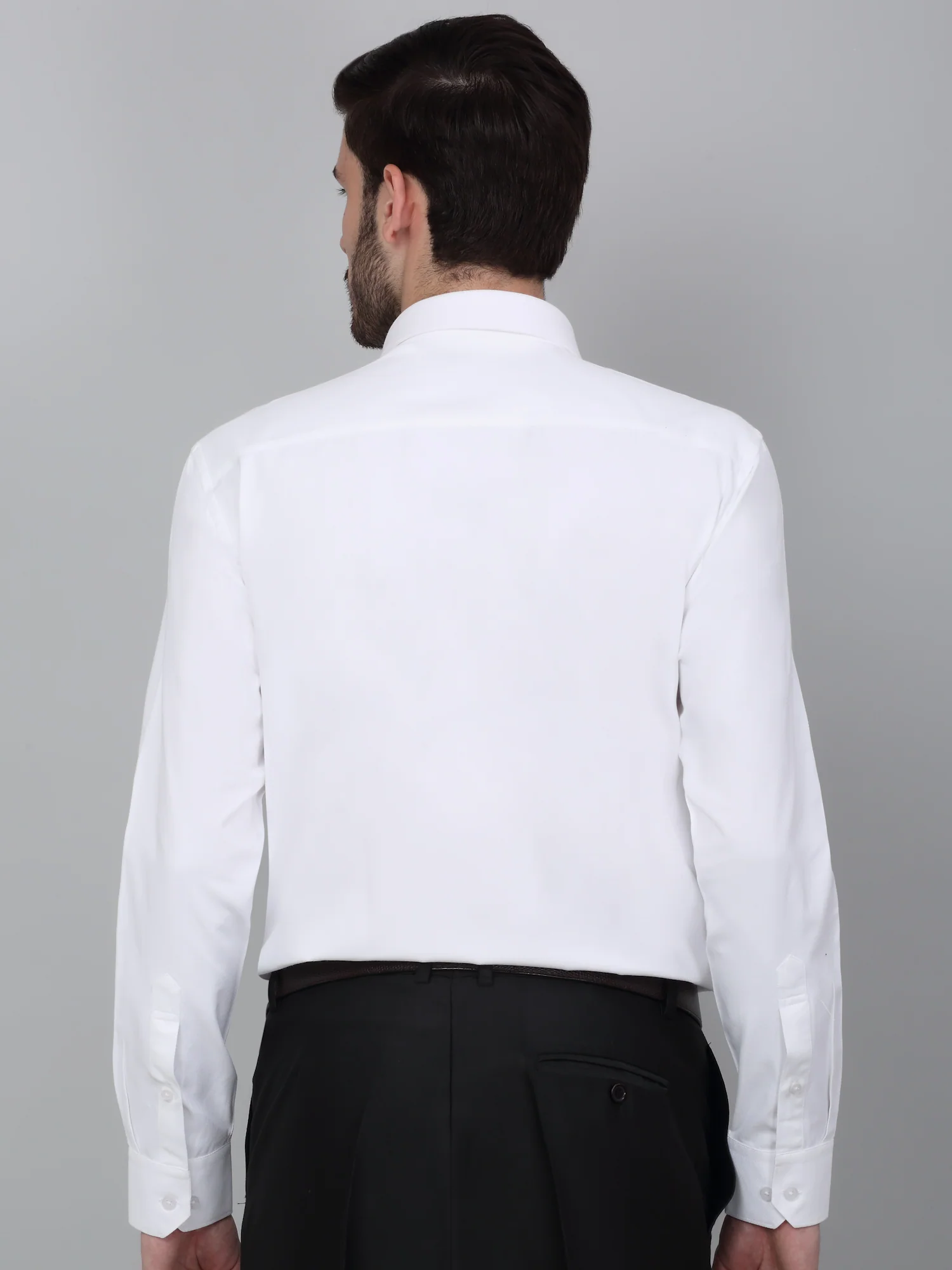 Formal Shirt for Men l Breathable & Soft with Color Fastness Regular Fit Spread Collar Neck Cotton Blend Fabric Self Design Pattern - Image 2