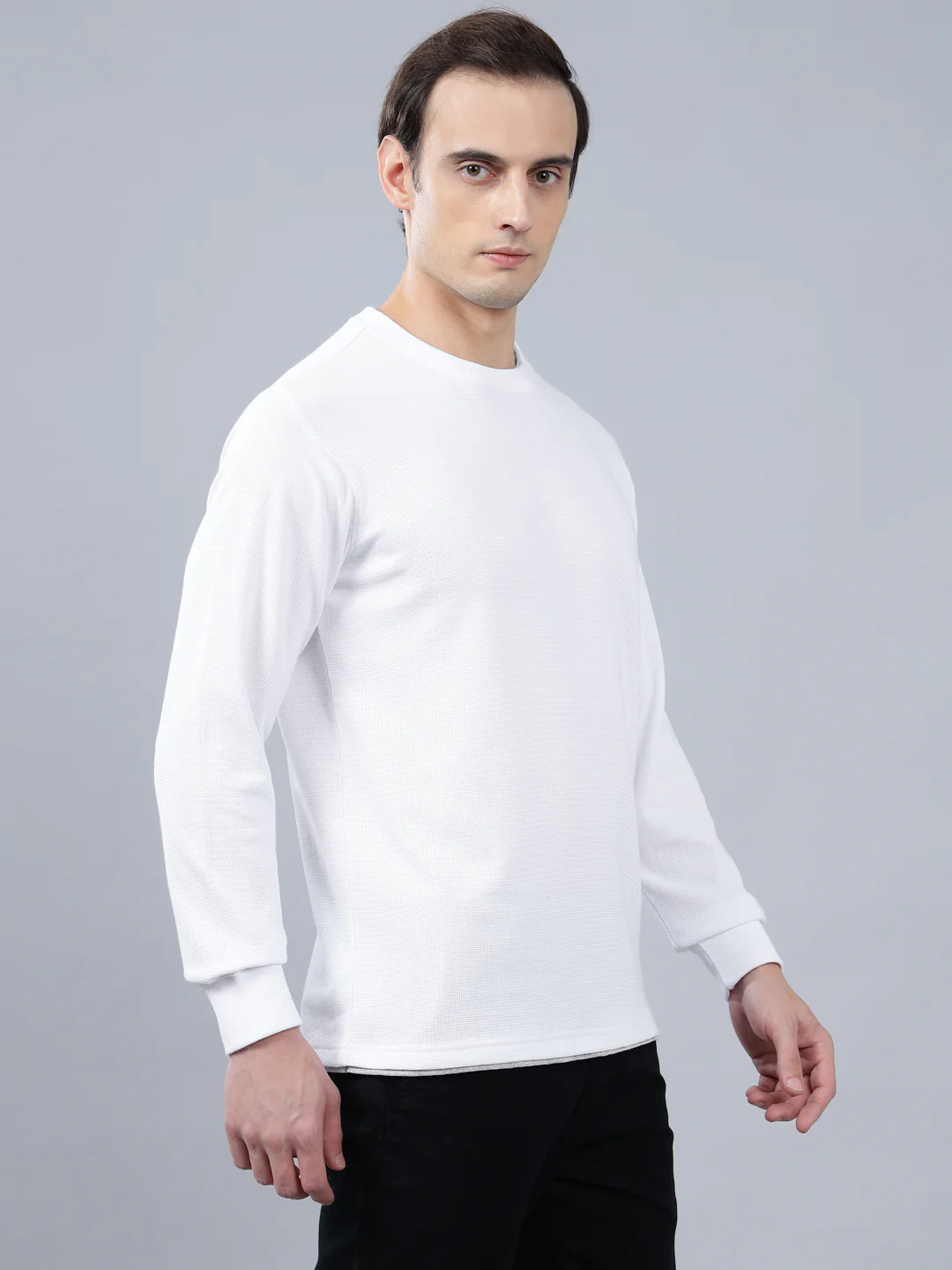 T-Shirt for Men | Breathable & Soft with Color Fastness Regular Fit Round Neck Poly Cotton Fabric Solid Pattern - Image 4