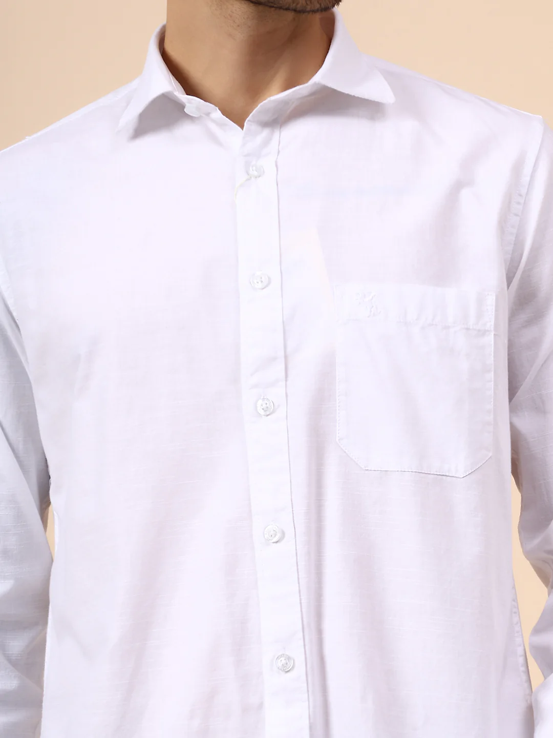 Casual Shirt for Men | Breathable & Soft with Color Fastness Regular Fit Spread Collar Neck Cotton Fabric Solid Pattern - Image 6