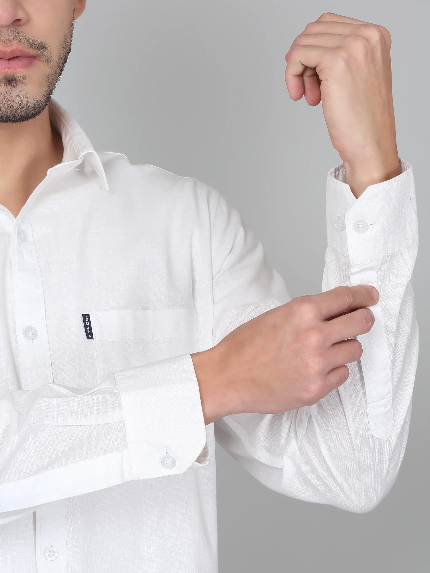 Casual Shirt for Men | Breathable & Soft with Color Fastness Regular Fit Spread Collar Neck Cotton Fabric Solid Pattern - Image 3