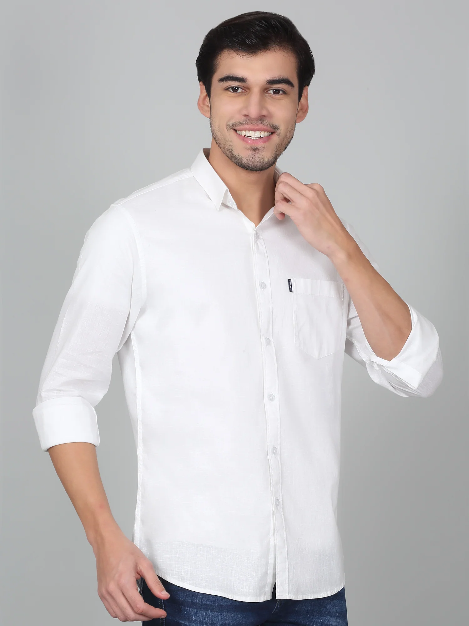 Casual Shirt for Men | Breathable & Soft with Color Fastness Regular Fit Spread Collar Neck Cotton Fabric Solid Pattern - Image 6