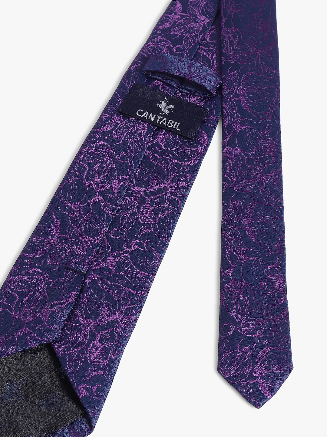 Men's Wine Paisley Printed Broad Tie - Image 2