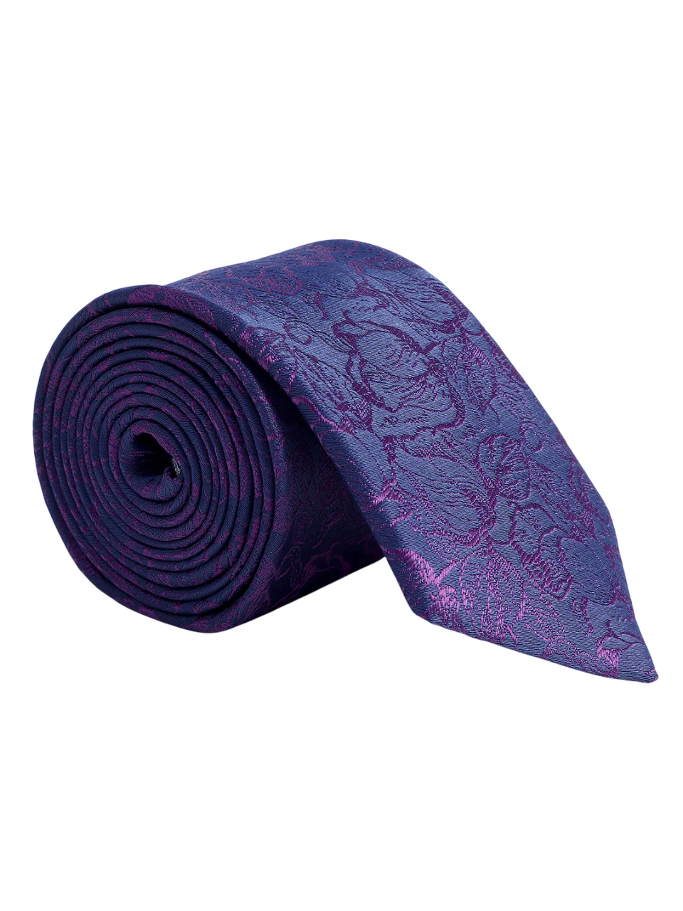 Men's Wine Paisley Printed Broad Tie - Image 4