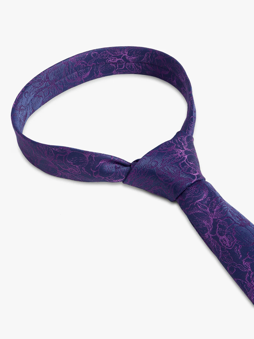 Men's Wine Paisley Printed Broad Tie - Image 5