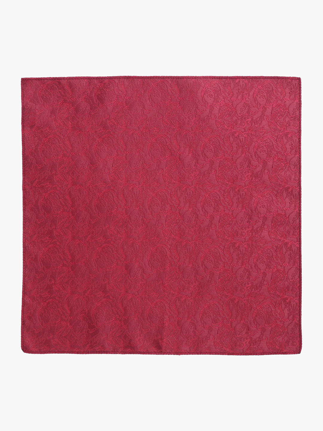 Men's Wine Printed Tie With Pocket Square Set - Image 5