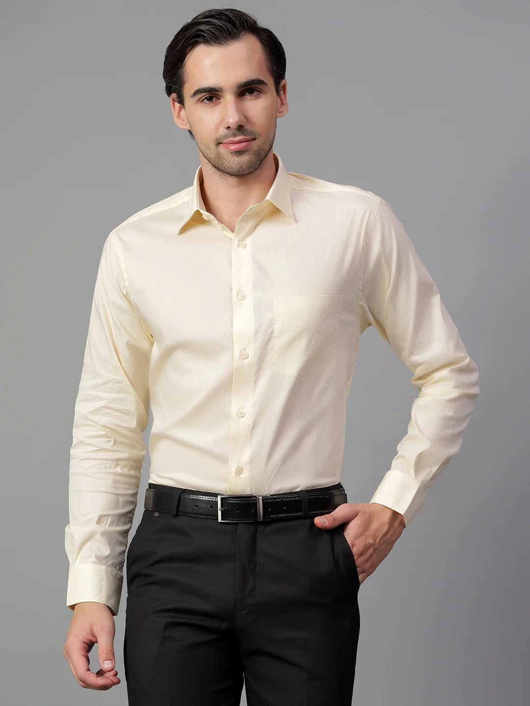 Formal Shirt for Men l Breathable & Soft with Color Fastness Regular Fit Spread Collar Neck Nylon Fabric Checkered Pattern - Image 2