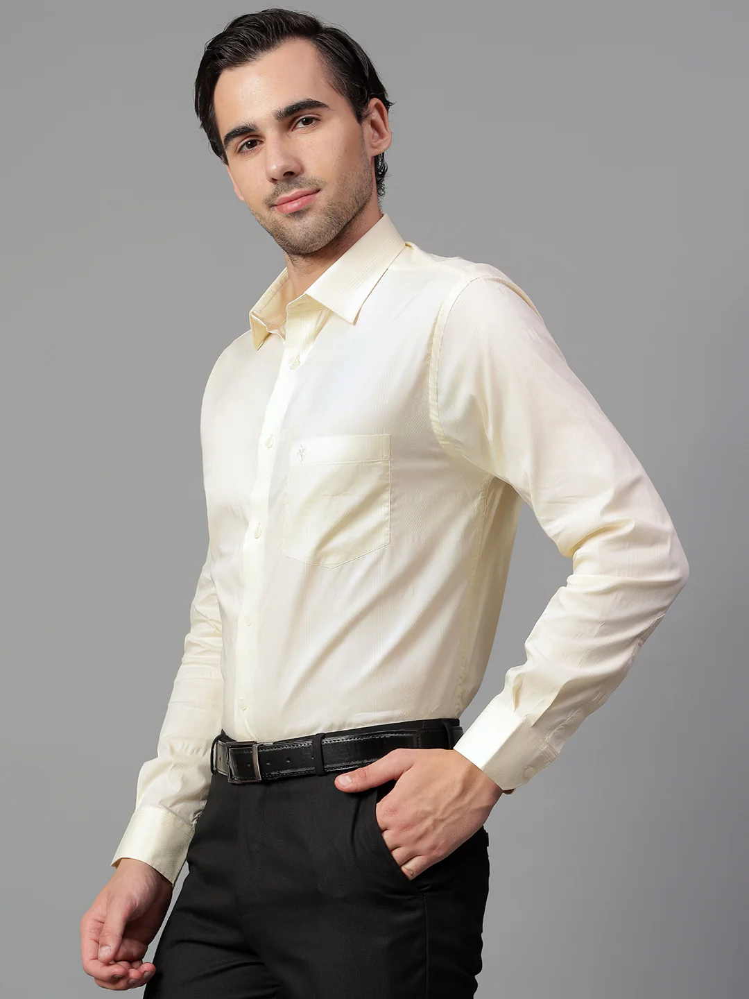 Formal Shirt for Men l Breathable & Soft with Color Fastness Regular Fit Spread Collar Neck Nylon Fabric Checkered Pattern - Image 4
