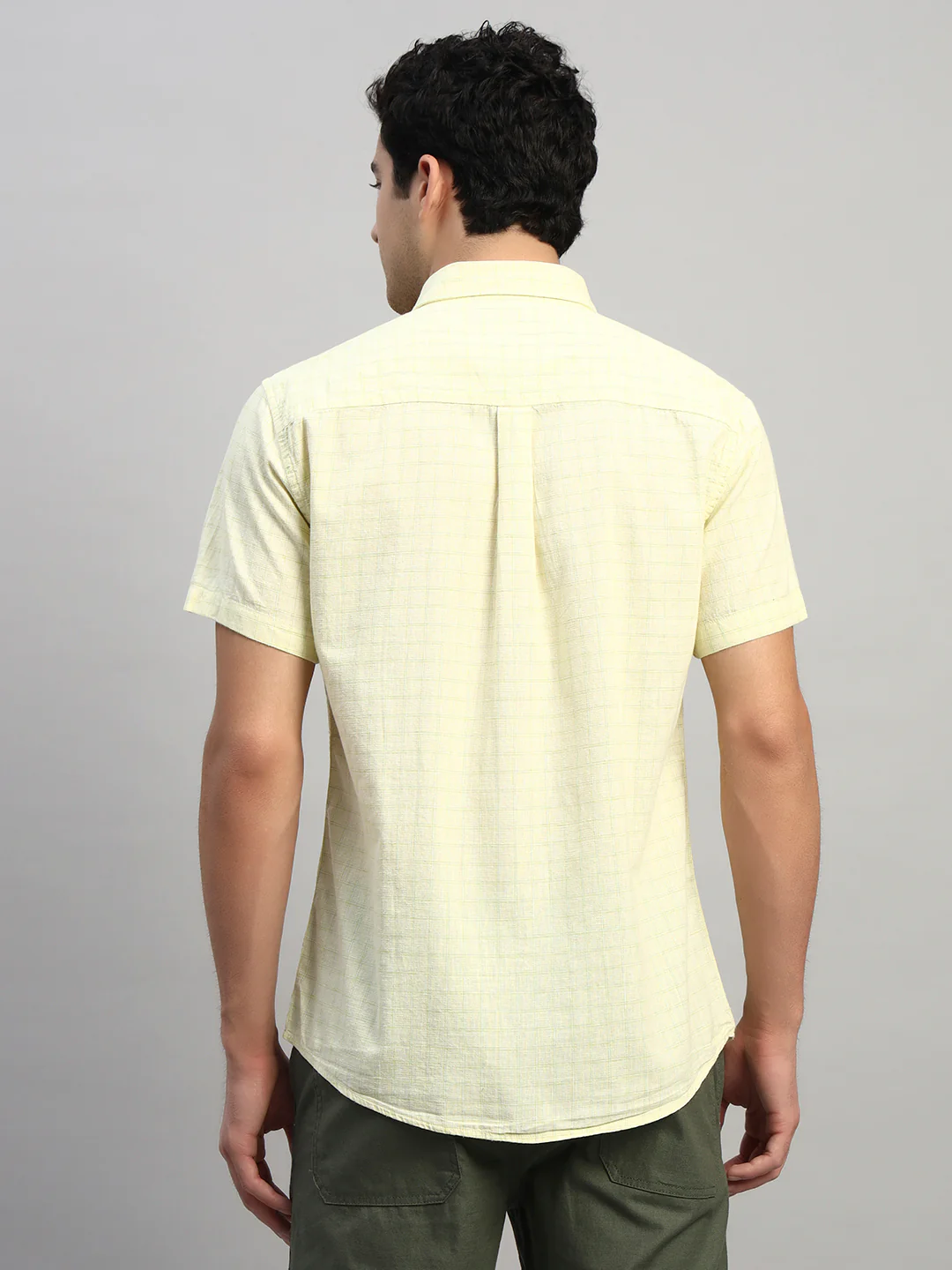 Casual Shirt for Men | Breathable & Soft with Color Fastness Regular Fit Spread Collar Neck Cotton Fabric Checkered Pattern - Image 5