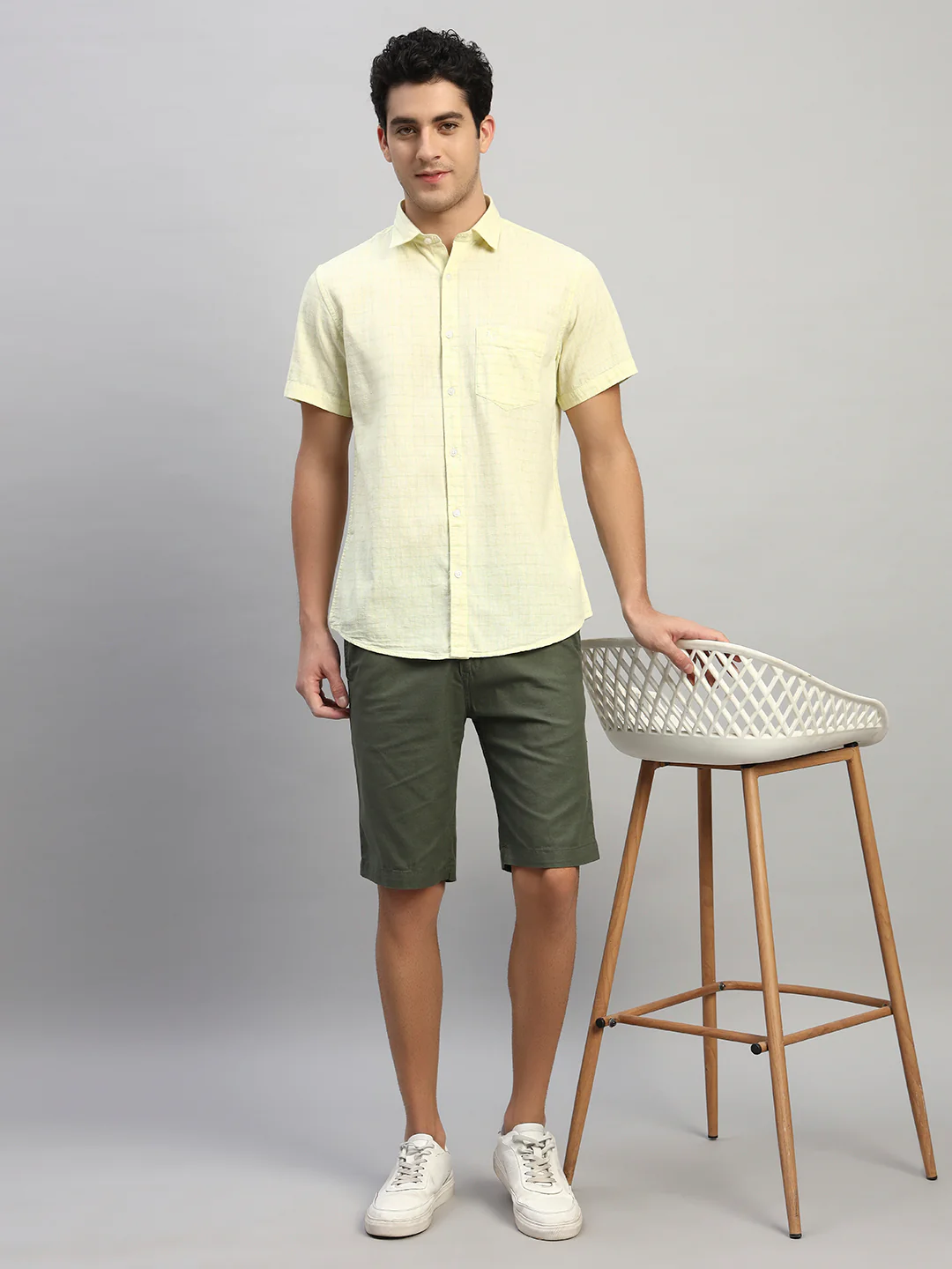 Casual Shirt for Men | Breathable & Soft with Color Fastness Regular Fit Spread Collar Neck Cotton Fabric Checkered Pattern - Image 8