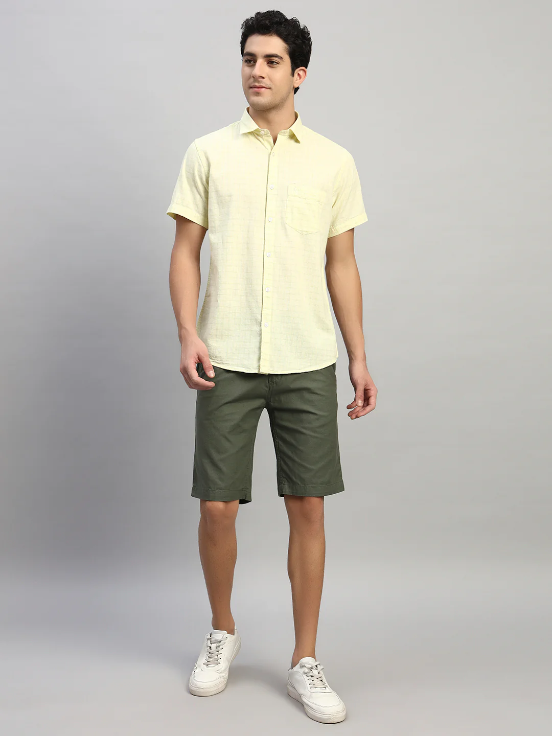 Casual Shirt for Men | Breathable & Soft with Color Fastness Regular Fit Spread Collar Neck Cotton Fabric Checkered Pattern - Image 9