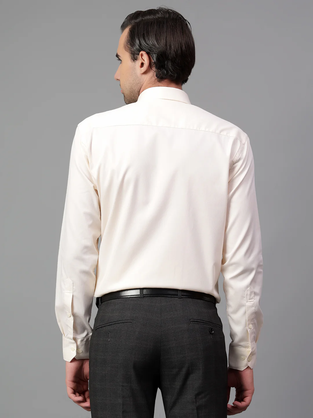Formal Shirt for Men l Breathable & Soft with Color Fastness Regular Fit Spread Collar Neck Cotton Fabric Self Design Pattern - Image 2