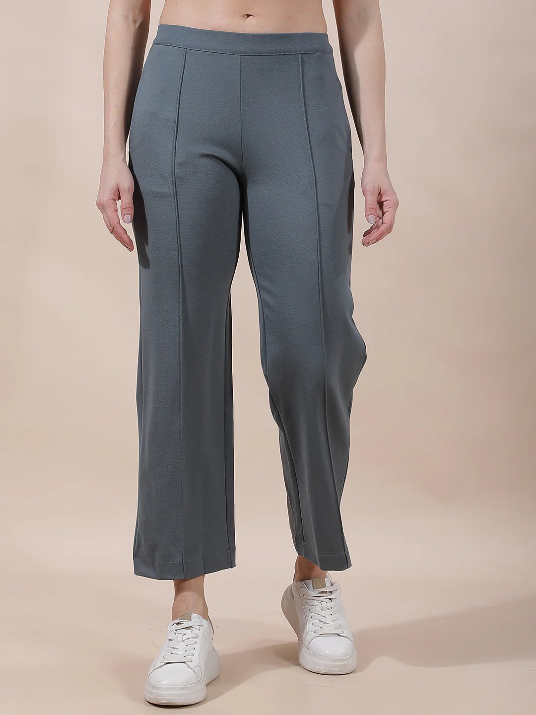 Pant for Women l Breathable & Soft with Color Fastness Regular Fit Nylon Fabric Solid Pattern - Image 3