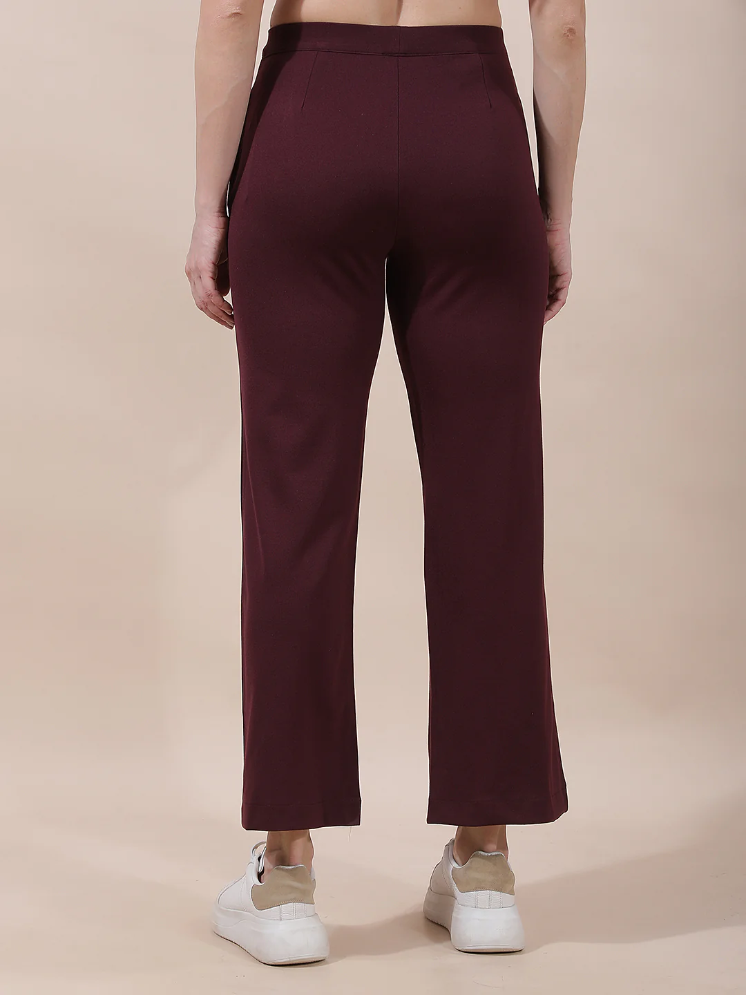 Pant for Women l Breathable & Soft with Color Fastness Regular Fit Nylon Fabric Solid Pattern - Image 3