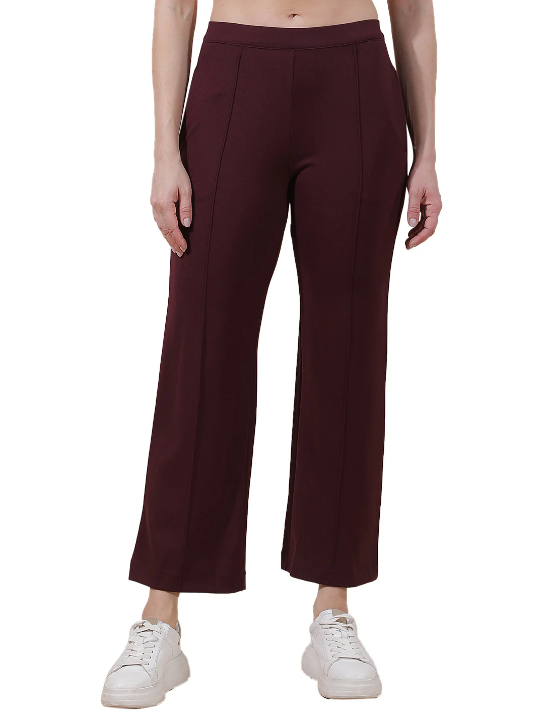 Pant for Women l Breathable & Soft with Color Fastness Regular Fit Nylon Fabric Solid Pattern - Image 7
