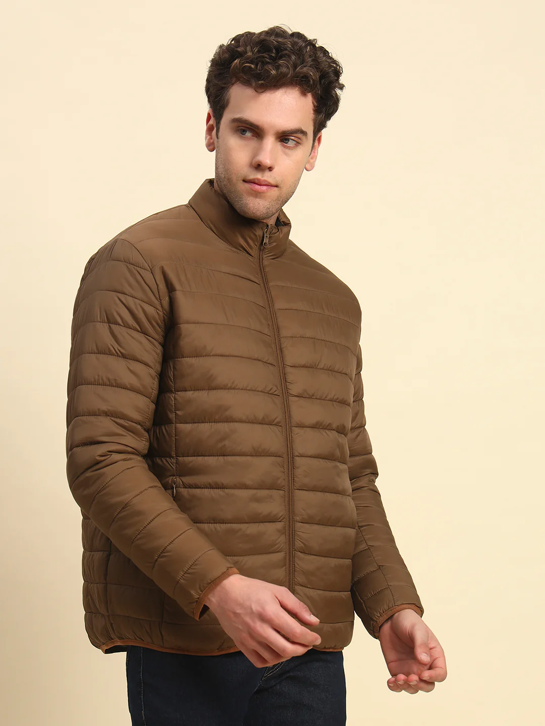 Reversible Jacket for Men | Premium Casual Jacket Smart Fit Mock Neck Nylon Fabric Solid Patten - Image 6
