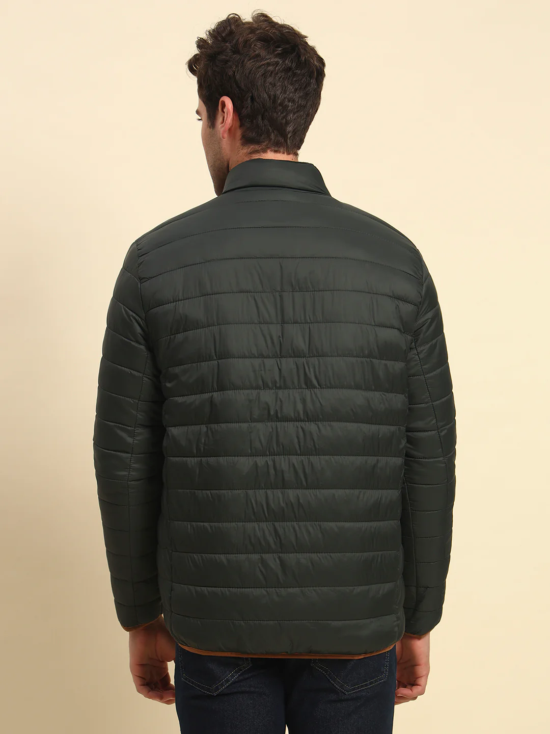 Reversible Jacket for Men | Premium Casual Jacket Smart Fit Mock Neck Nylon Fabric Solid Patten - Image 9