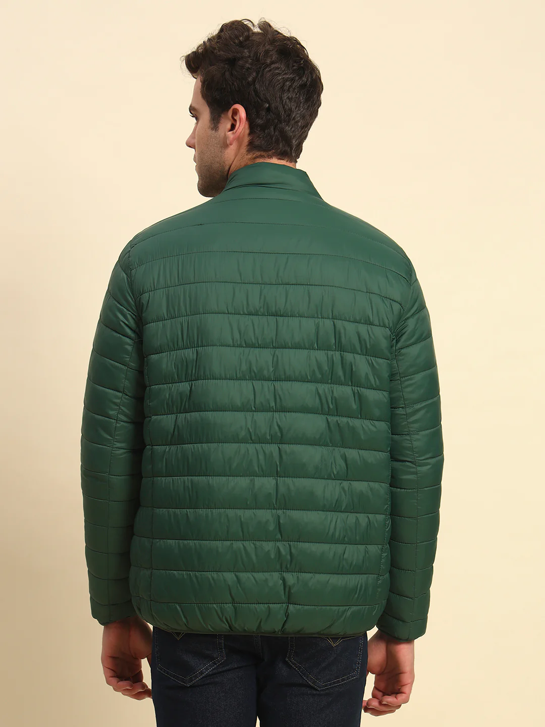 Reversible Jacket for Men | Premium Casual Jacket Smart Fit Mock Neck Nylon Fabric Solid Pattern - Image 7