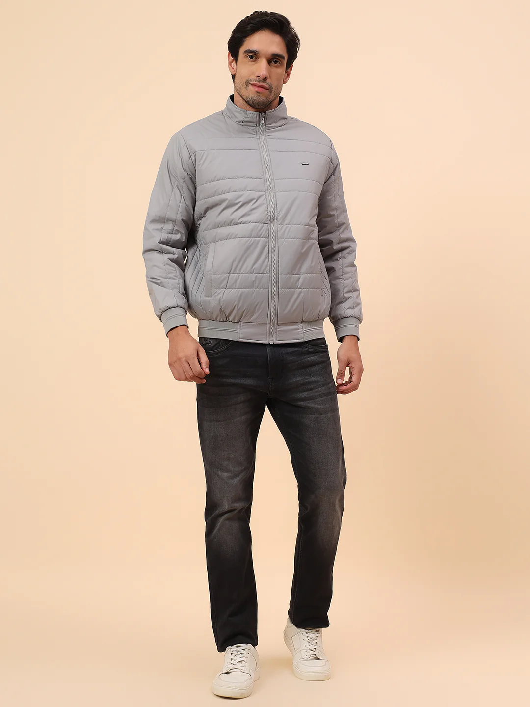 Reversible Jacket for Men | Premium Casual Jacket Smart Fit Mock Neck Poly Blend Fabric Solid Pattern - Image 8