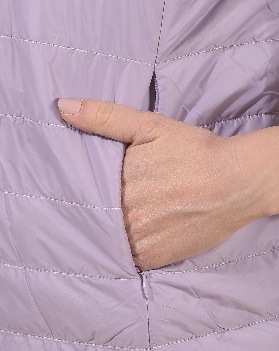 Reversible Jacket for Women | Premium Casual Jacket Regular Fit Mandarin Neck Nylon Fabric Solid Pattern - Image 8