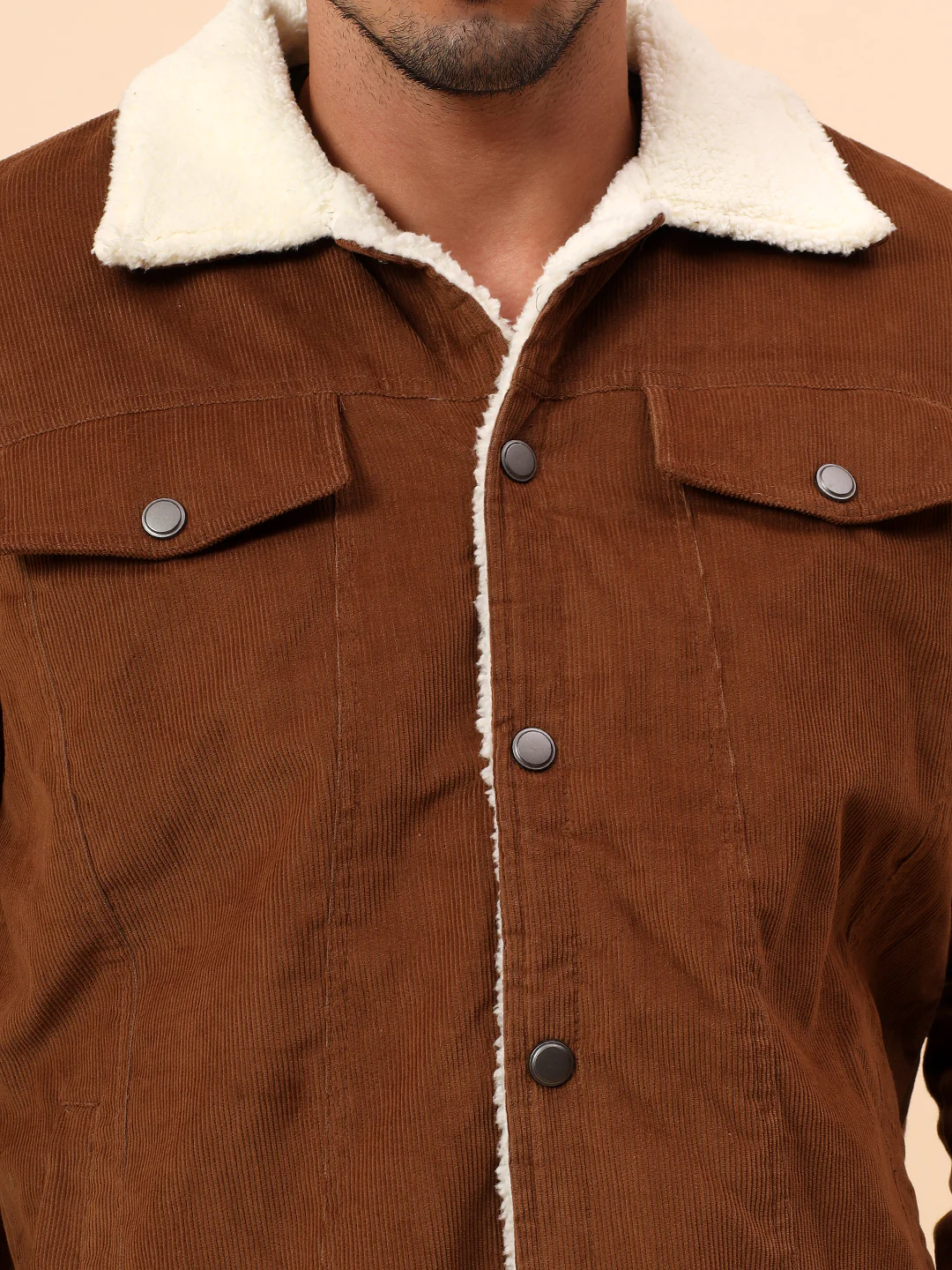 Shacket for Men | Premium Casual Shacket Smart Fit Spread Collar Poly Blend Fabric Solid Pattern - Image 7