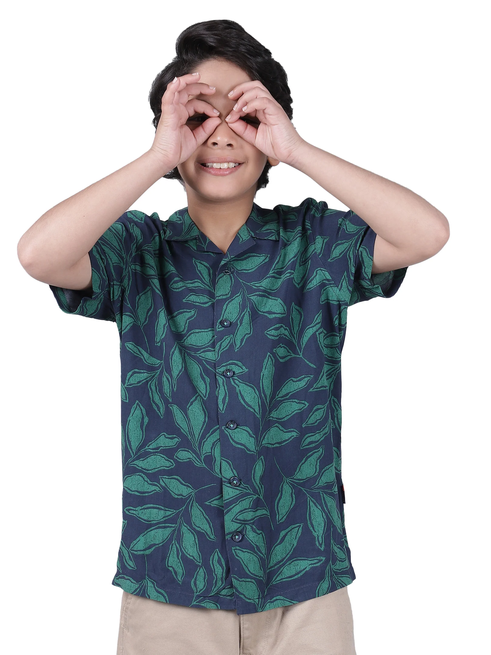 Shirt for Boys | Breathable & Soft with Color Fastness Regular Fit Spread Collar Neck Cotton Modal Fabric Printed Pattern - Image 2