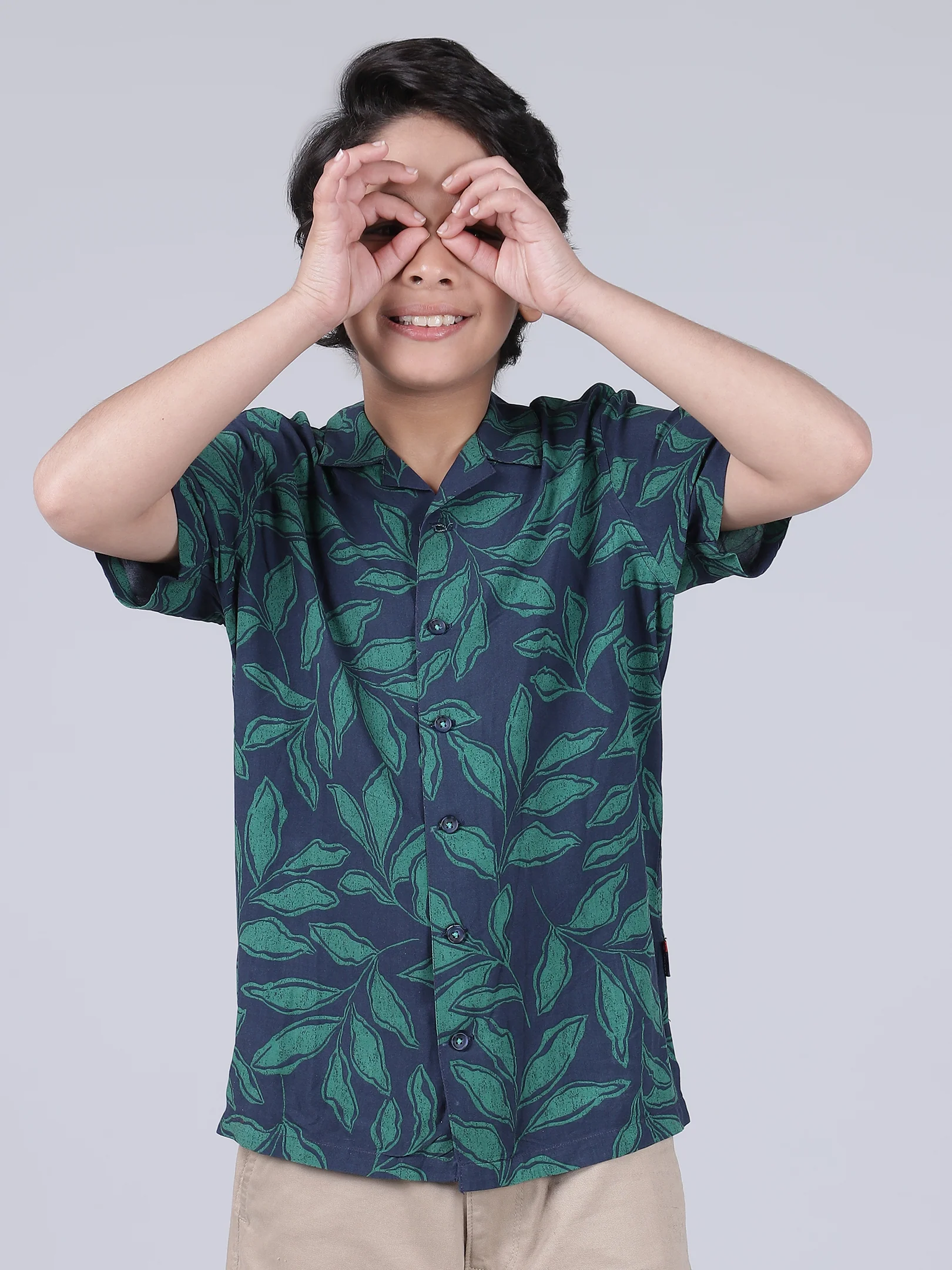 Shirt for Boys | Breathable & Soft with Color Fastness Regular Fit Spread Collar Neck Cotton Modal Fabric Printed Pattern - Image 3