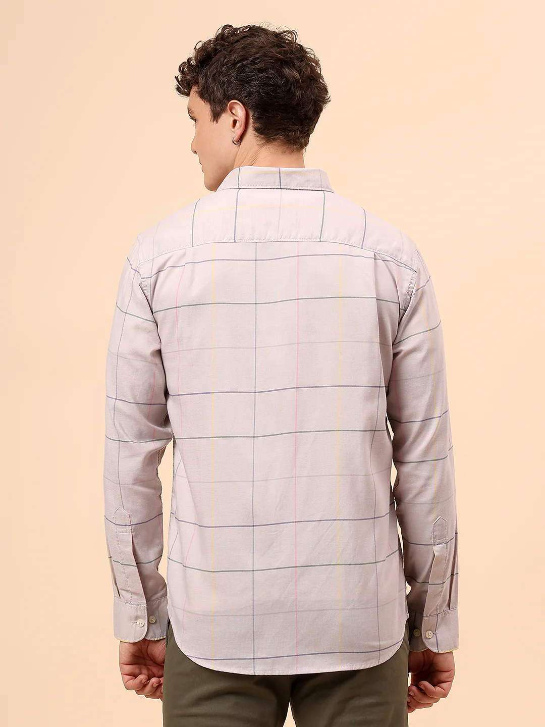 Casual Shirt for Men | Breathable & Soft with Color Fastness Regular Fit Spread Collar Neck Cotton Blend Fabric Checkered Pattern - Image 6