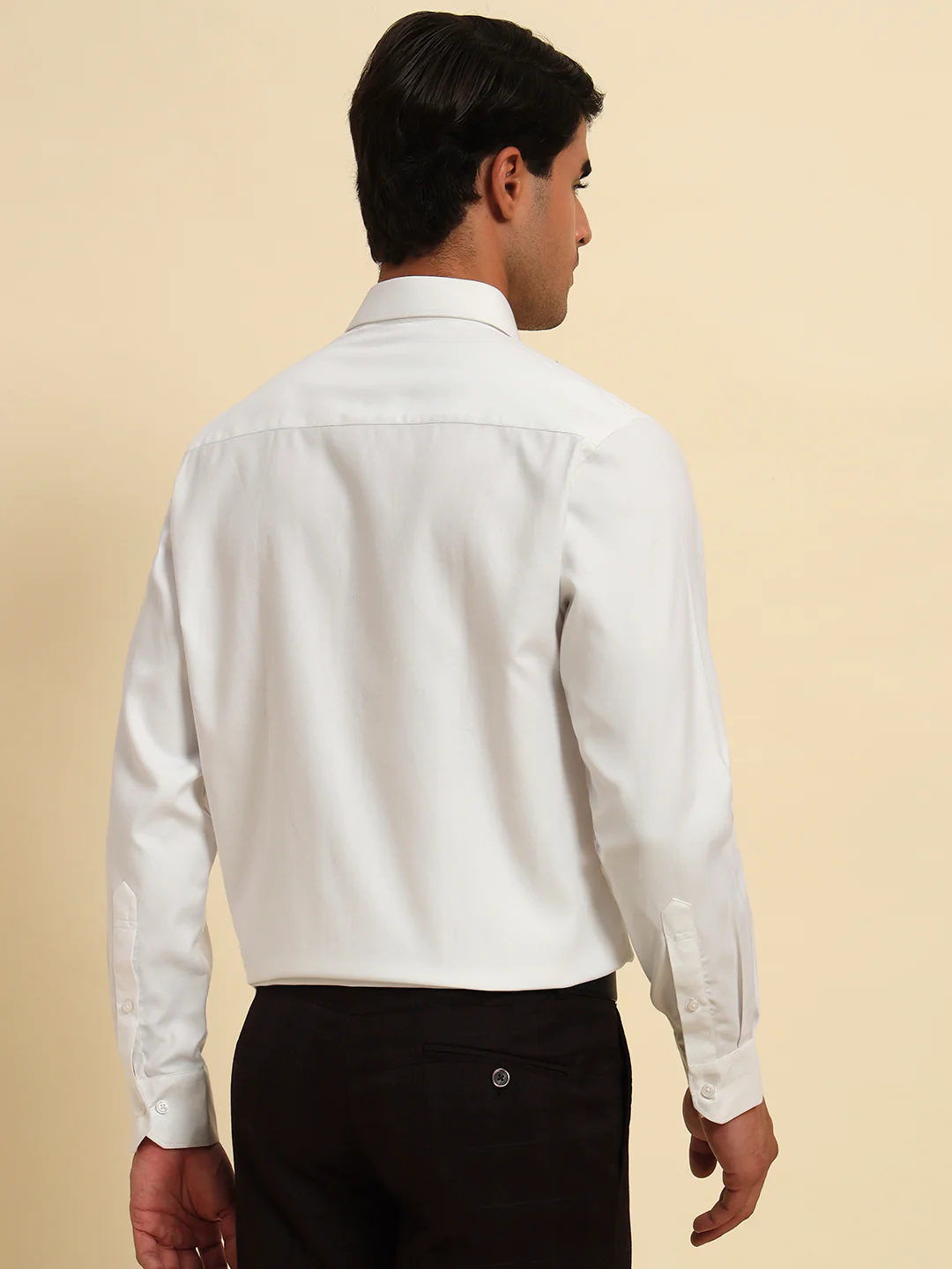 Formal Shirt for Men l Breathable & Soft with Color Fastness Regular Fit Spread Collar Neck Cotton Blend Fabric Solid Pattern - Image 7