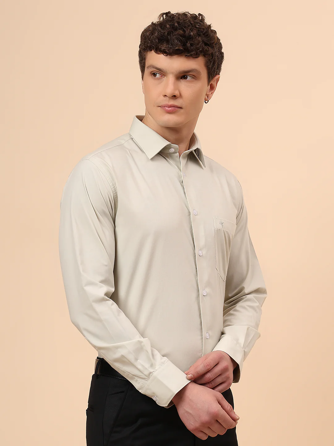 Formal Shirt for Men l Breathable & Soft with Color Fastness Regular Fit Spread Collar Neck Poly Cotton Fabric Solid Pattern - Image 6