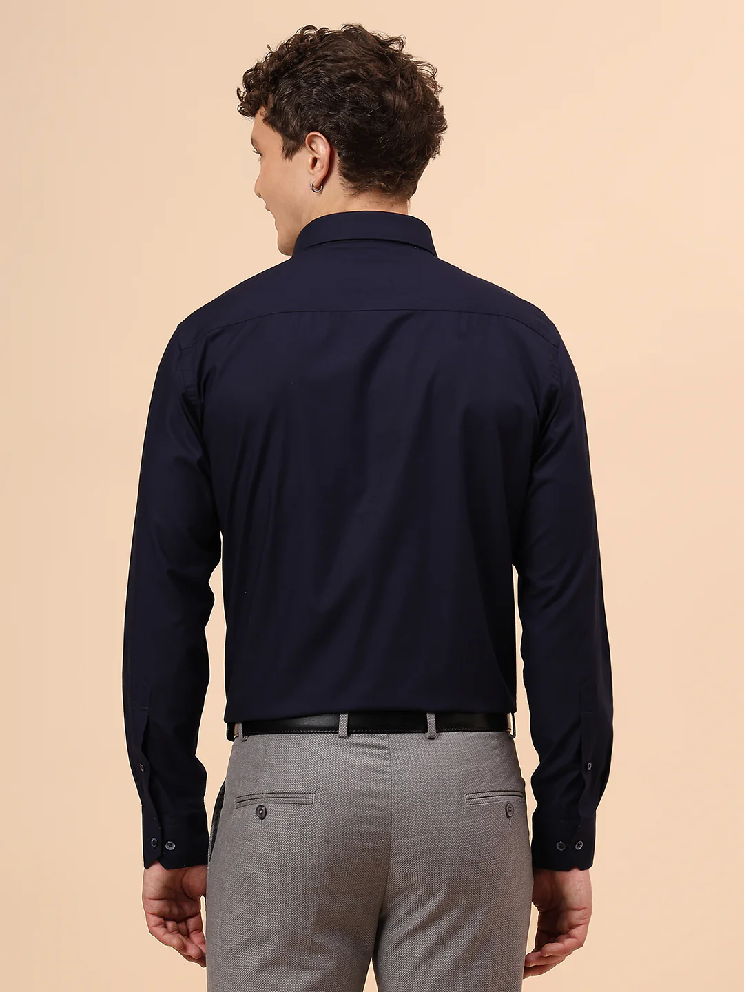 Formal Shirt for Men l Breathable & Soft with Color Fastness Regular Fit Spread Collar Neck Poly Cotton Fabric Solid Pattern - Image 6