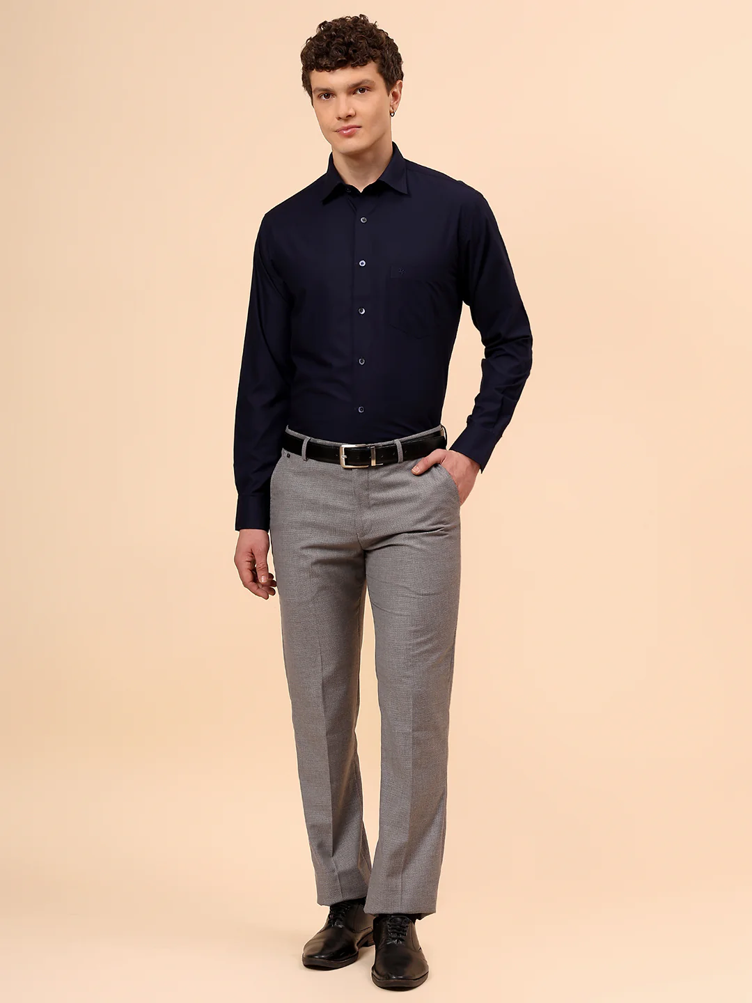 Formal Shirt for Men l Breathable & Soft with Color Fastness Regular Fit Spread Collar Neck Poly Cotton Fabric Solid Pattern - Image 8