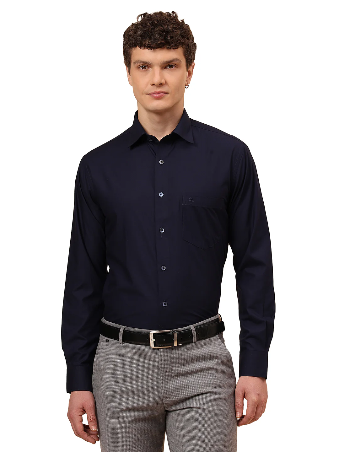 Formal Shirt for Men l Breathable & Soft with Color Fastness Regular Fit Spread Collar Neck Poly Cotton Fabric Solid Pattern - Image 9