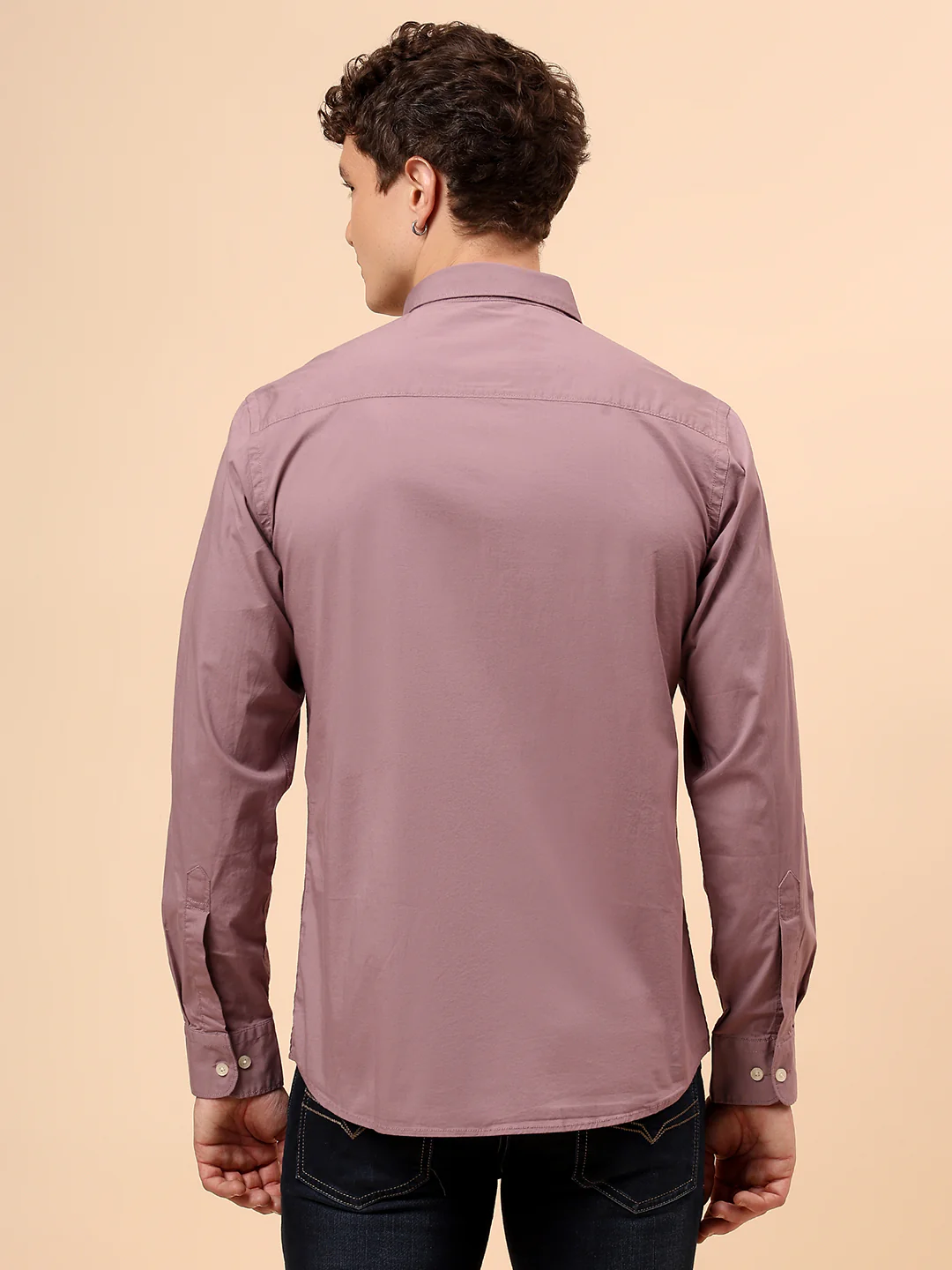 Casual Shirt for Men | Breathable & Soft with Color Fastness Regular Fit Spread Collar Neck Cotton Blend Fabric Solid Pattern - Image 6