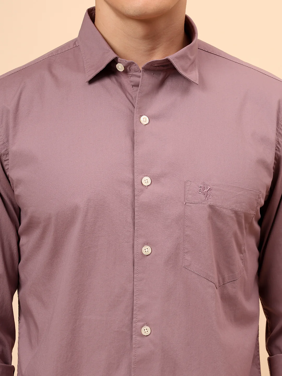 Casual Shirt for Men | Breathable & Soft with Color Fastness Regular Fit Spread Collar Neck Cotton Blend Fabric Solid Pattern - Image 7