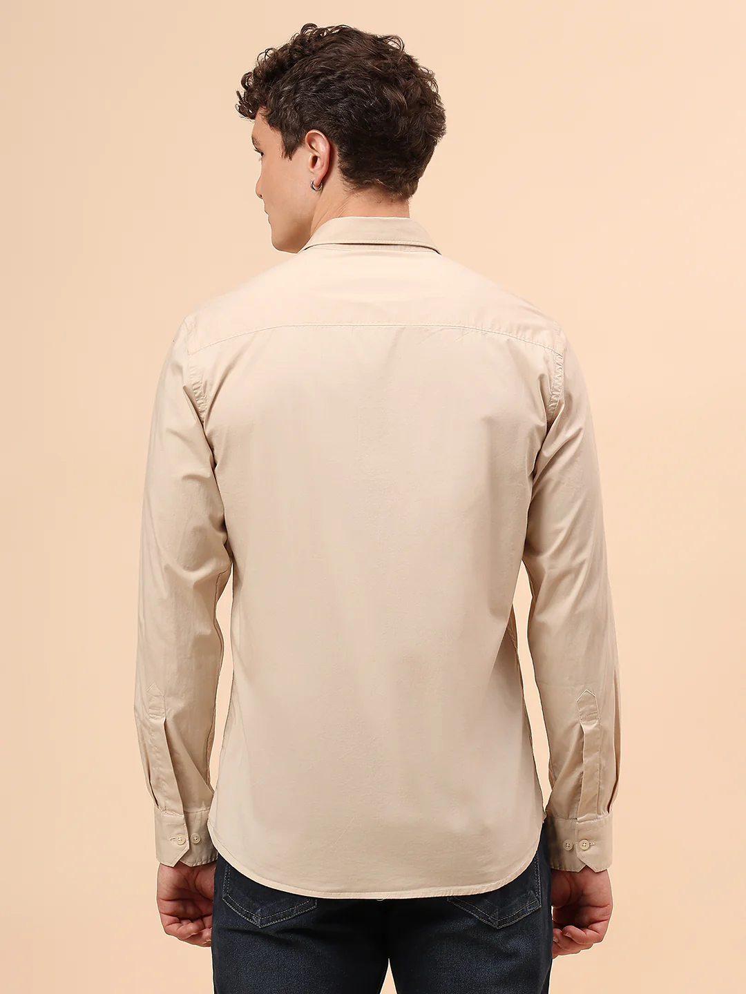 Casual Shirt for Men | Breathable & Soft with Color Fastness Regular Fit Spread Collar Neck Cotton Blend Fabric Solid Pattern - Image 6