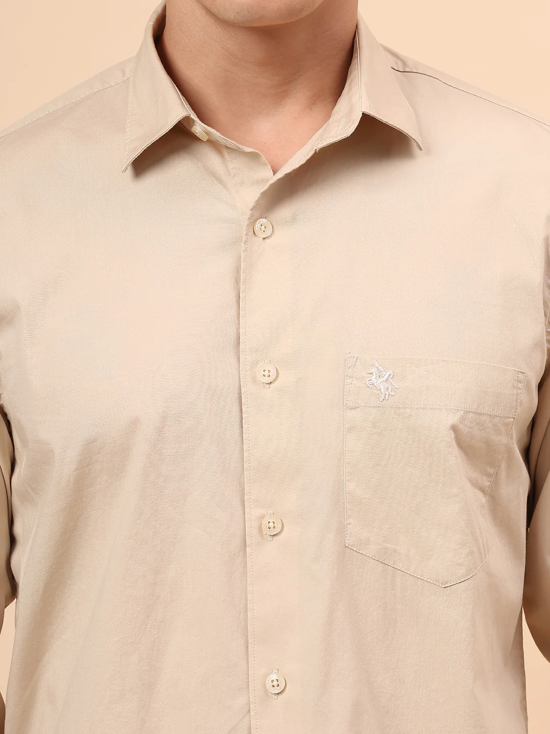 Casual Shirt for Men | Breathable & Soft with Color Fastness Regular Fit Spread Collar Neck Cotton Blend Fabric Solid Pattern - Image 7