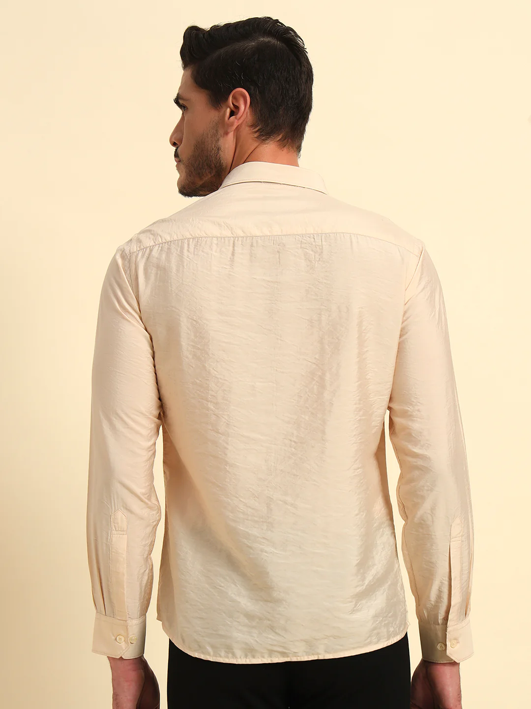 Casual Shirt for Men | Breathable & Soft with Color Fastness Regular Fit Spread Collar Neck Viscose Fabric Solid Pattern - Image 7