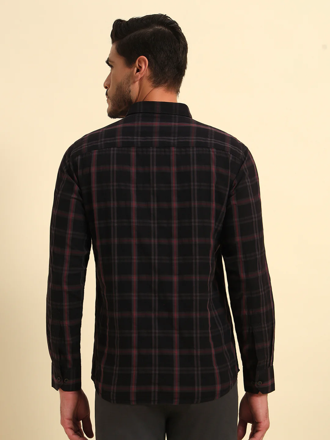 Casual Shirt for Men | Breathable & Soft with Color Fastness Regular Fit Spread Collar Neck Cotton Fabric Checkered Pattern - Image 7