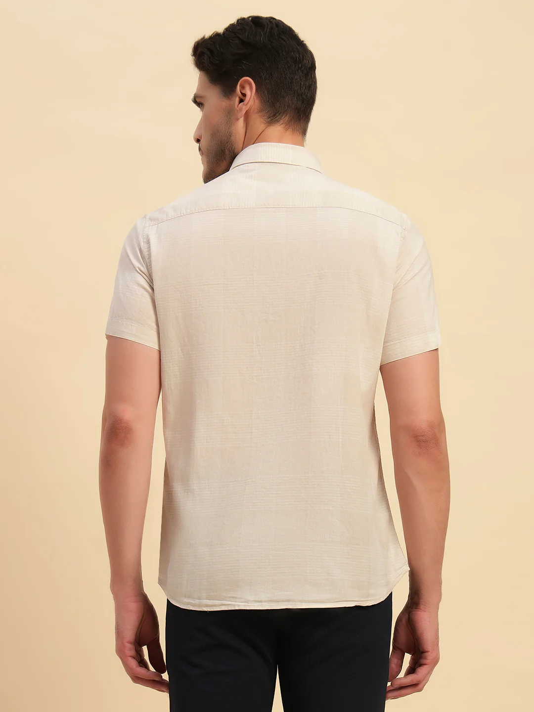 Casual Shirt for Men | Breathable & Soft with Color Fastness Regular Fit Spread Collar Neck Cotton Fabric Checkered Pattern - Image 7