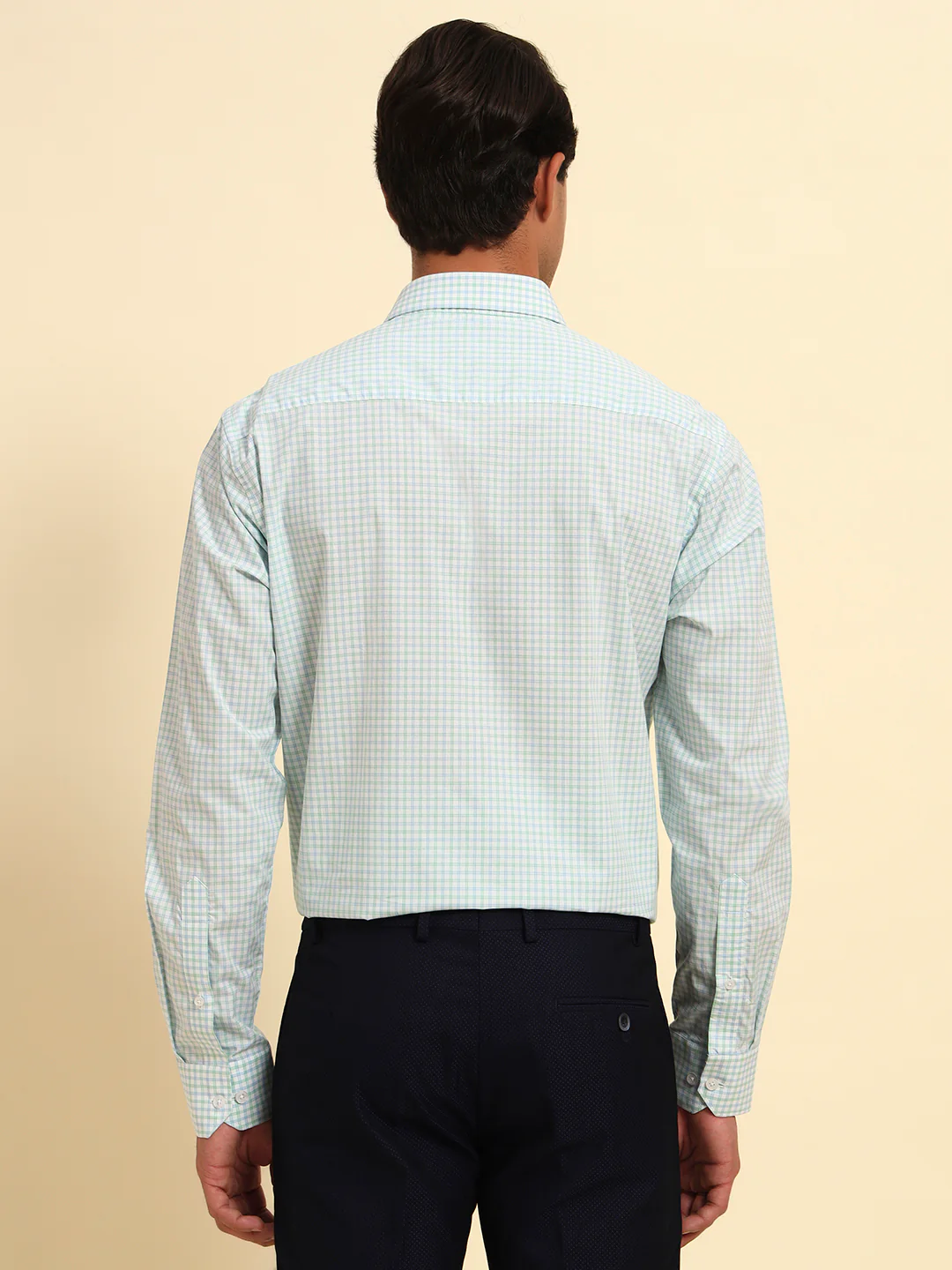 Formal Shirt for Men l Breathable & Soft with Color Fastness Regular Fit Spread Collar Neck Cotton Fabric Checkered Pattern - Image 7