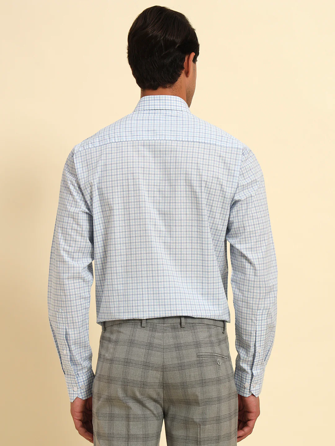 Formal Shirt for Men l Breathable & Soft with Color Fastness Regular Fit Spread Collar Neck Cotton Fabric Checkered Pattern - Image 7